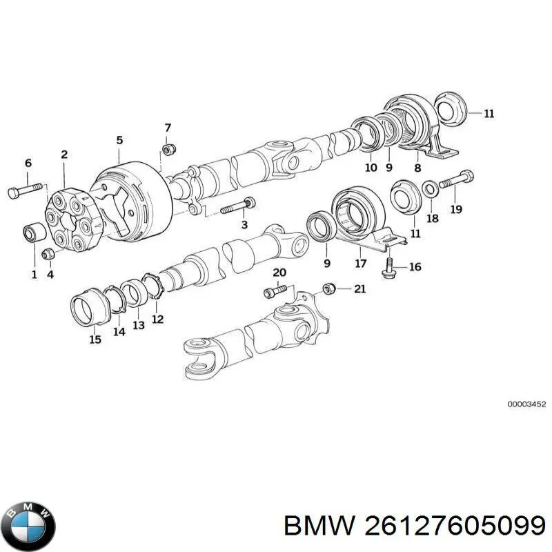 Łożysko podwieszane wału Cardana BMW 26127605099 cena, od 35,38 USD