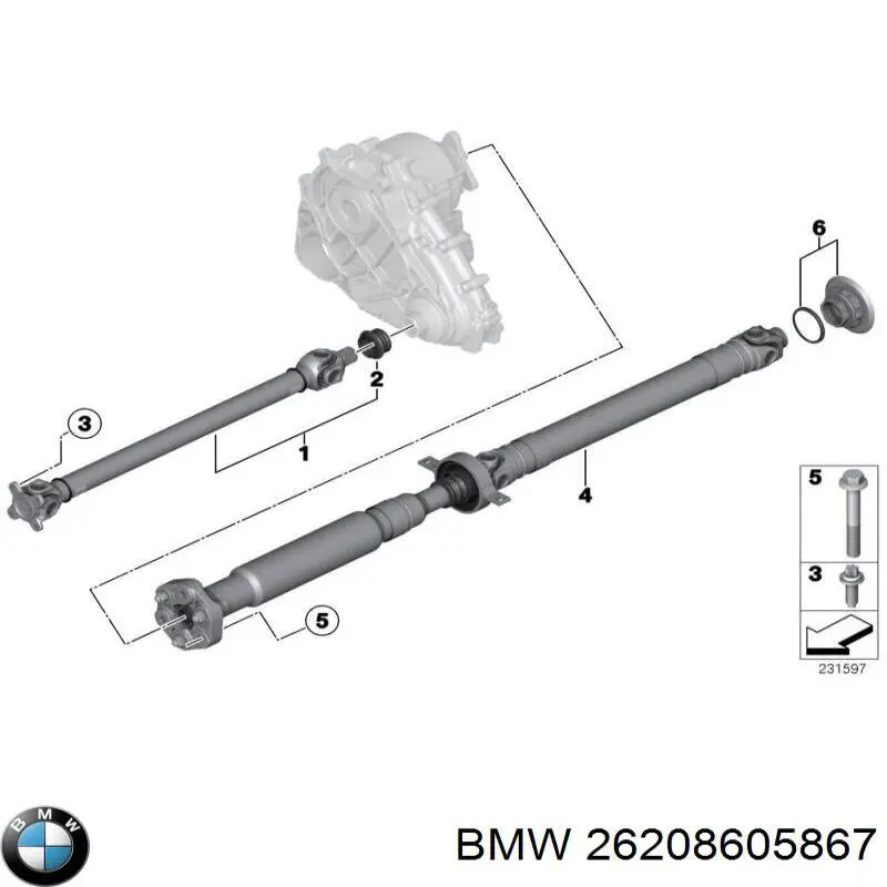 Wał Cardana, do mostu przedniego BMW 7589985 cena, od 200,90 USD