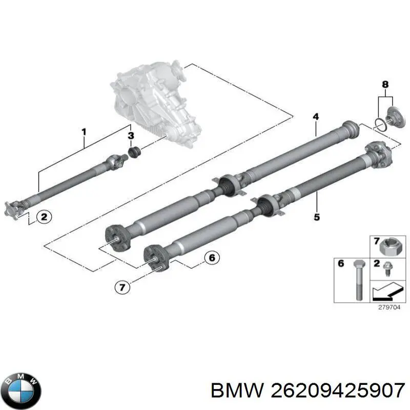 26209425907 BMW Wał Cardana, do mostu przedniego