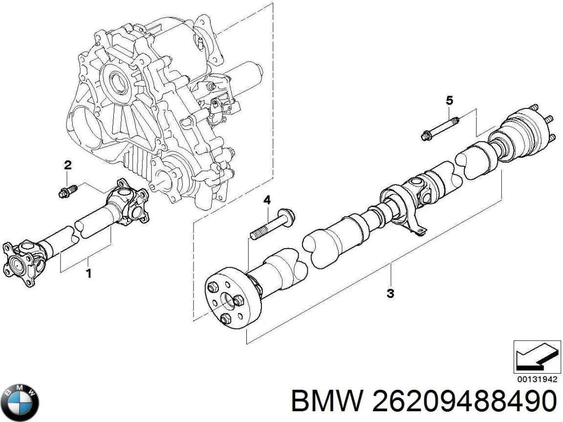 Wał Cardana, do mostu przedniego do BMW 5 (E60)