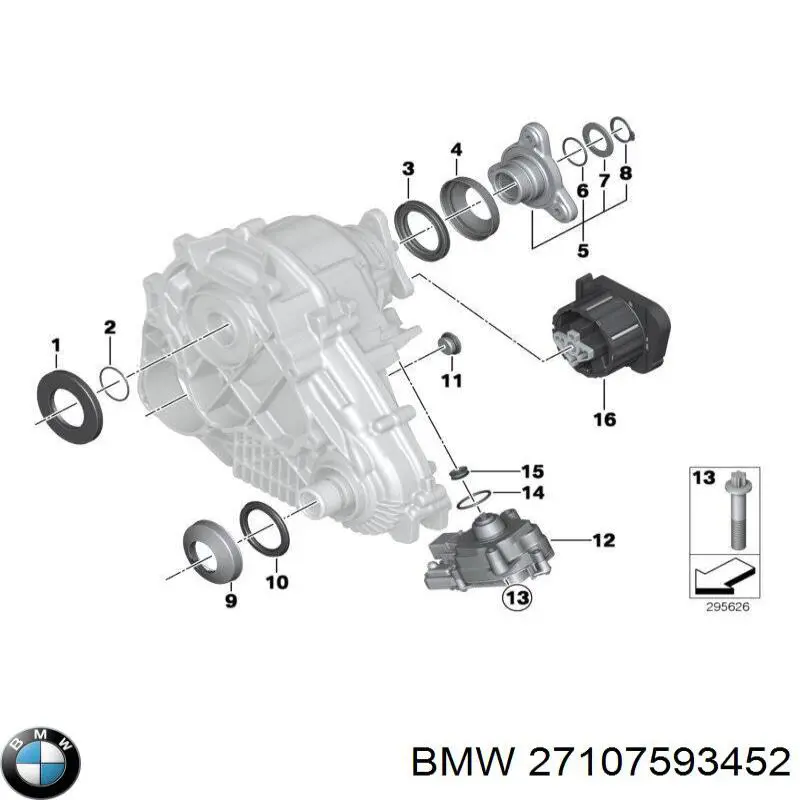 27107593452 BMW Uszczelniacz wału korbowego przedni