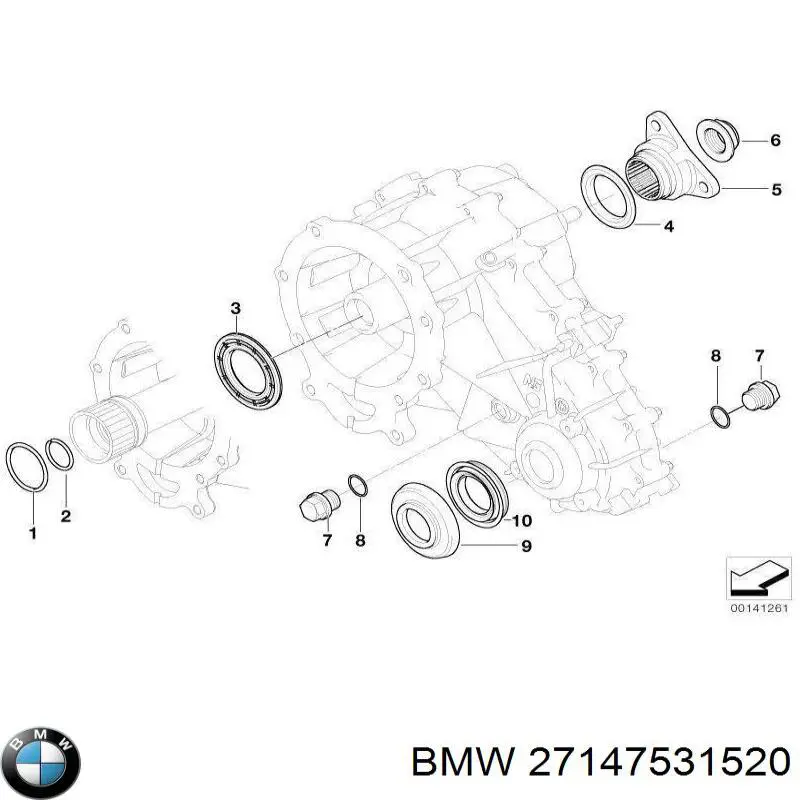 Uszczelniacz skrzyni rozdzielczej przedni wyjściowy do BMW 3 (E46)