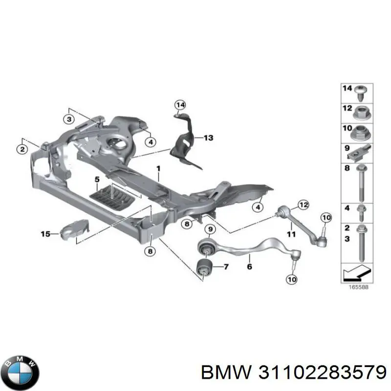 31102283579 BMW Silentblock przedniego wahacza dolnego