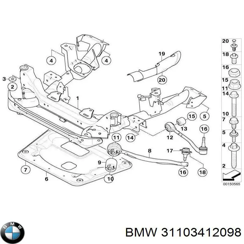 Korpus osi przedniej do BMW X3 (E83)