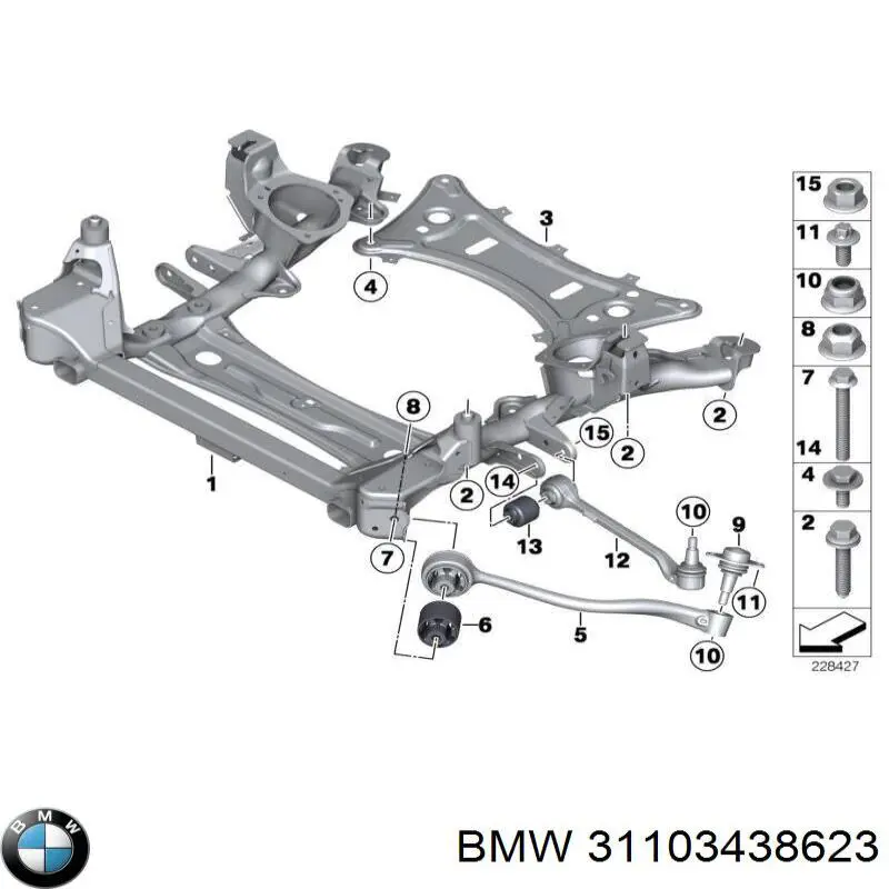 Sworzeń wahacza dolny BMW 31103438623 cena, od 17,90 USD