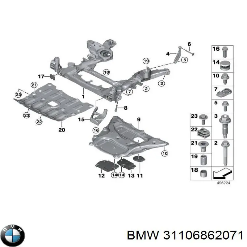 Osłona silnika, miski (przedziału silnika) BMW X7 SUV (G07) (2019 - 2026) cena, od 195,56 USD