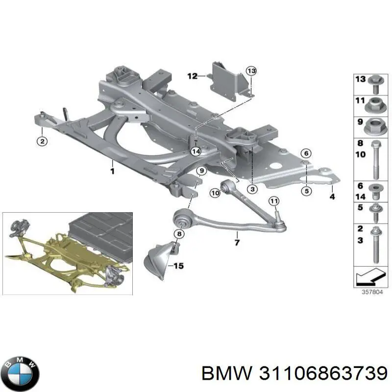 Wahacz zawieszenia przedniego dolny lewy BMW 31106863739 cena, od 161,43 USD