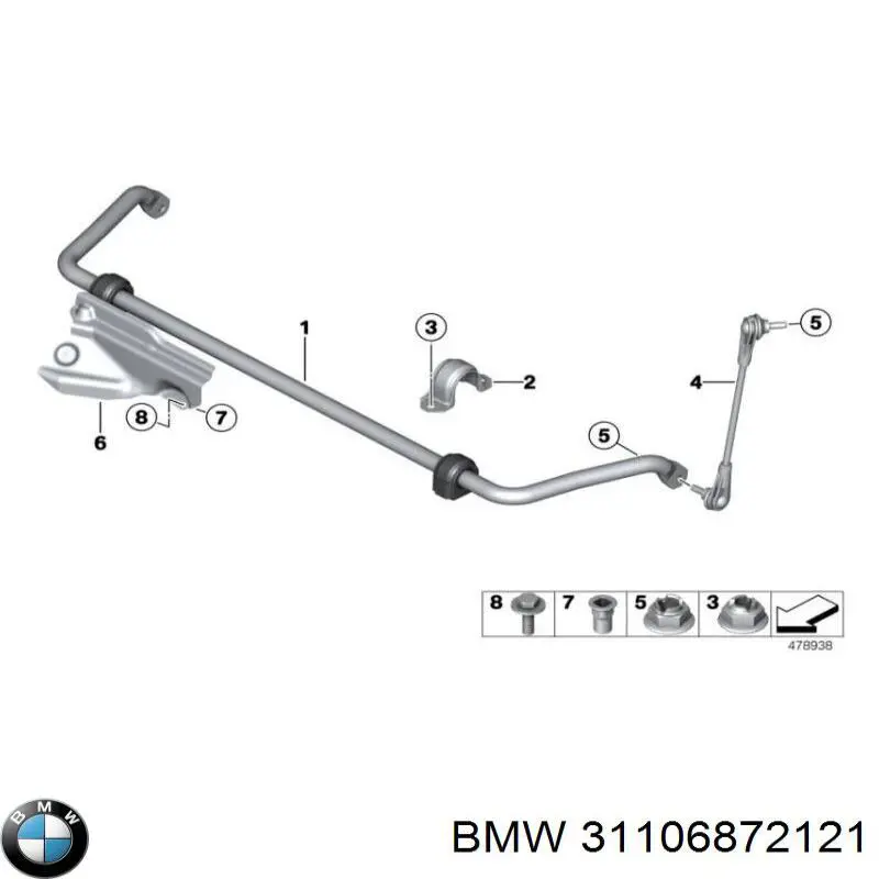 Korpus osi przedniej BMW 31106872121 cena, od 728,70 USD
