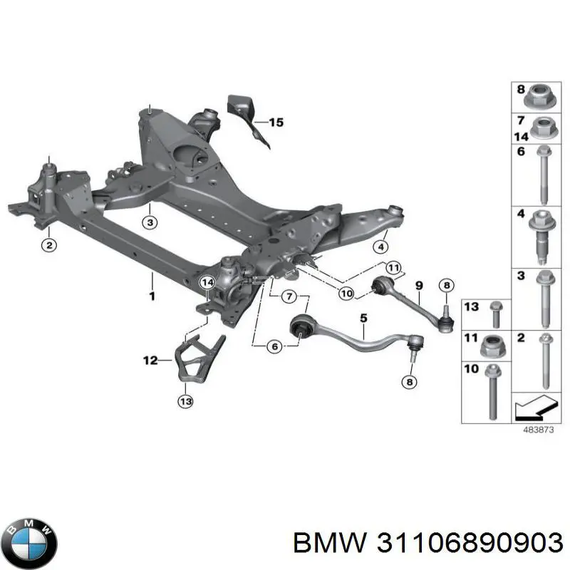 Wahacz zawieszenia przedniego dolny lewy BMW 31106890903 cena, od 125,91 USD
