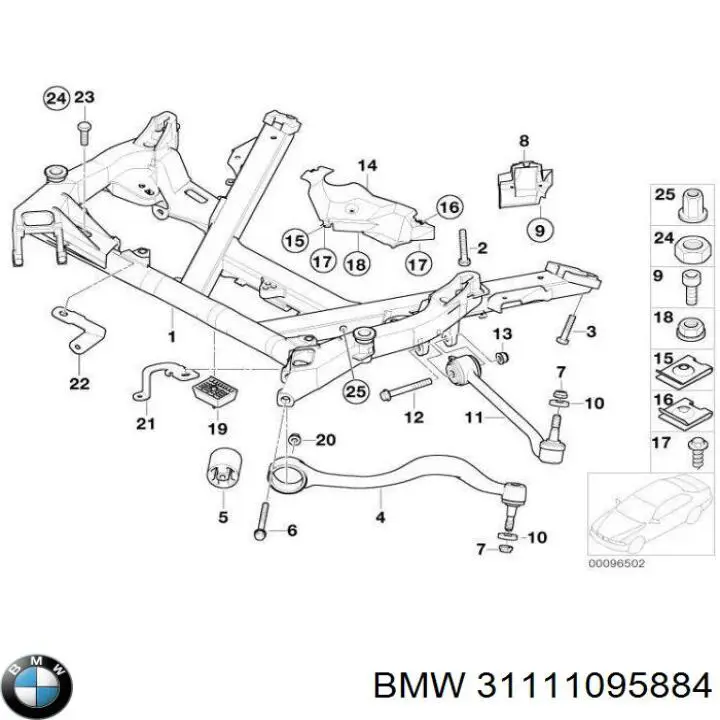 Korpus osi przedniej do BMW 5  E39