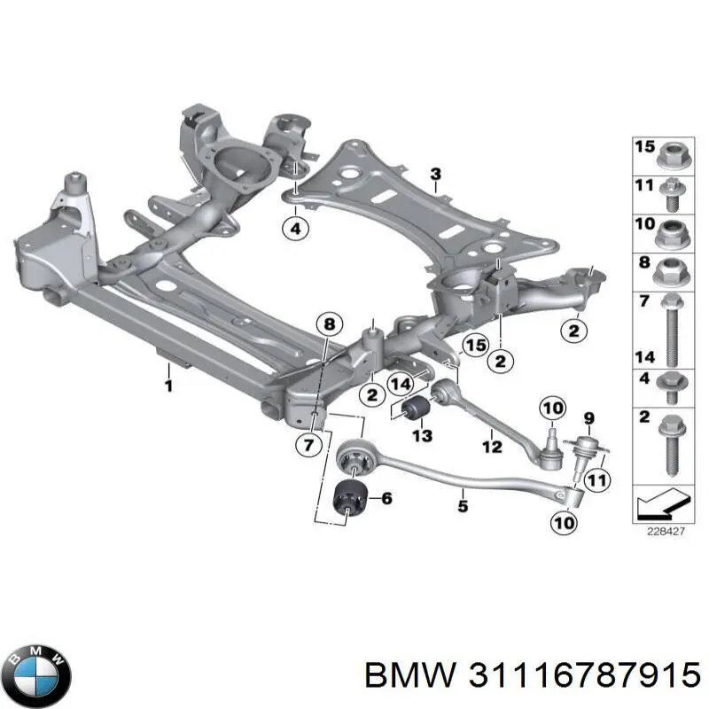 Korpus osi przedniej do BMW X3 (F25)