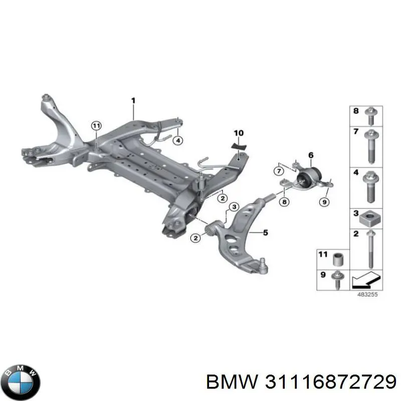 31116872729 BMW Korpus osi przedniej