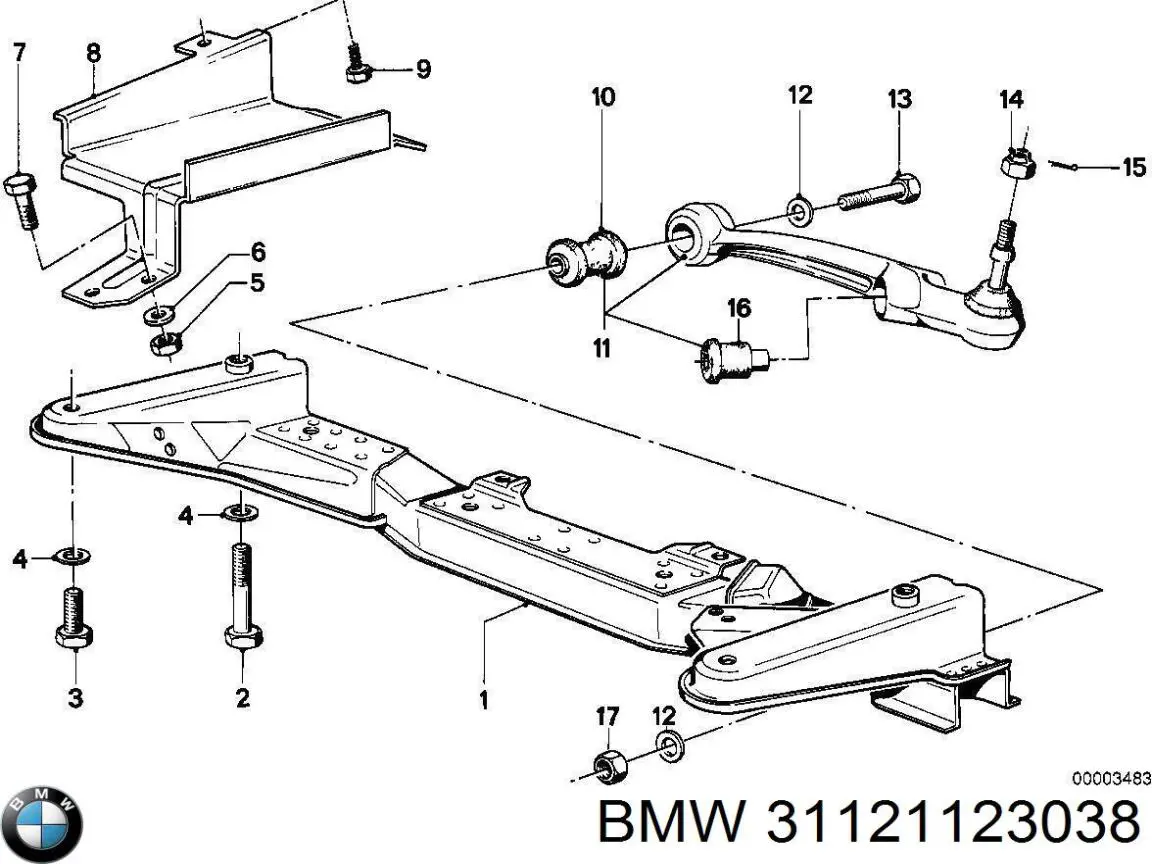 Silentblock przedniego wahacza dolnego BMW 31121123038 cena, od 7,10 USD