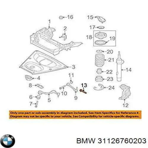 Śruba piasty do BMW 3 (E92)