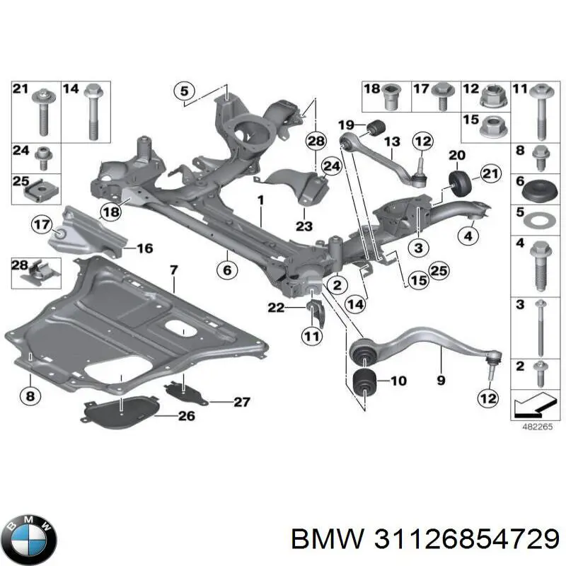 31126854729 BMW Silentblock przedniego wahacza dolnego