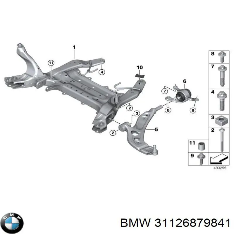 Wahacz zawieszenia przedniego dolny lewy BMW 31126879841 cena, od 110,70 USD