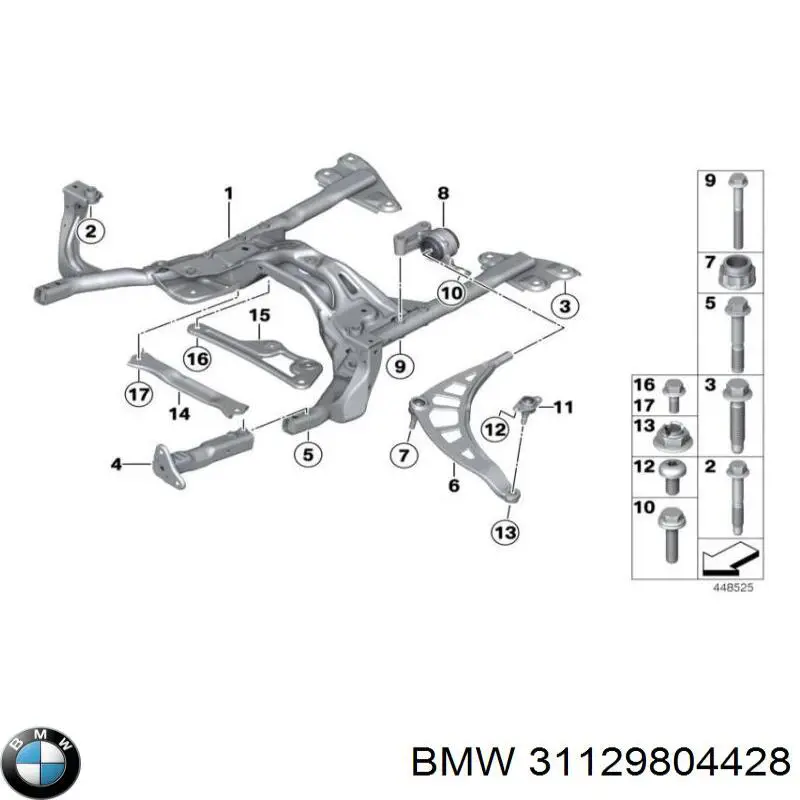 Silentblock przedniego wahacza dolnego BMW 31129804428 cena, od 68,33 USD