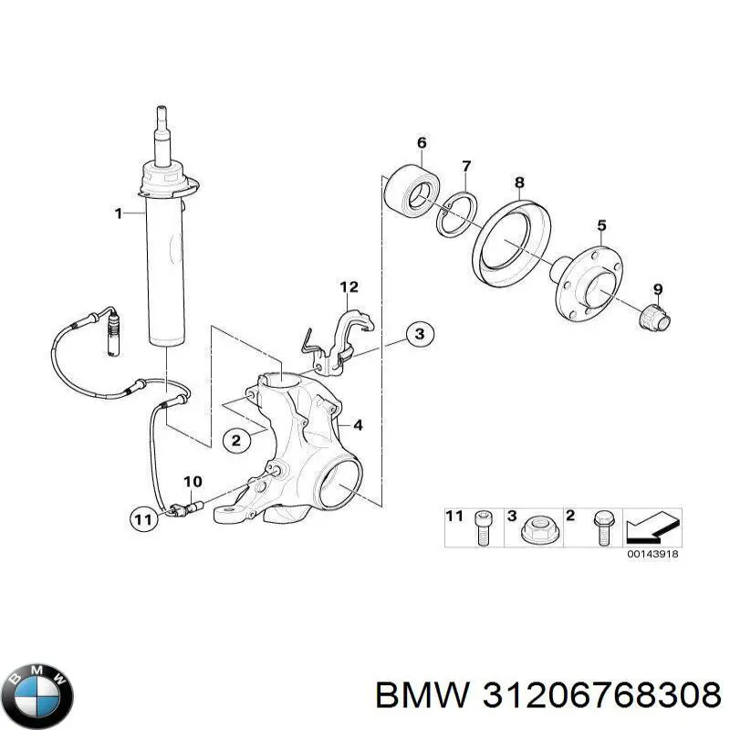 31206768308 BMW Piasta przednia