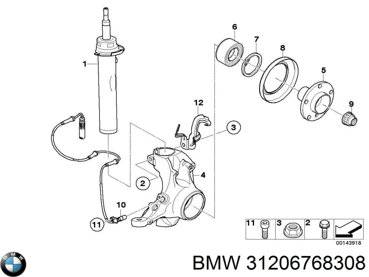 Piasta przednia BMW 31206768308 cena, od 141,74 USD