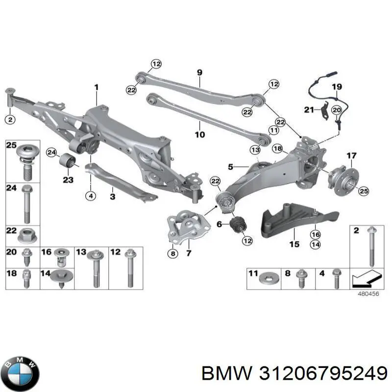 Śruba półosi przedniej (przegubu) zewnętrzna BMW 31206795249 cena, od 10,34 USD