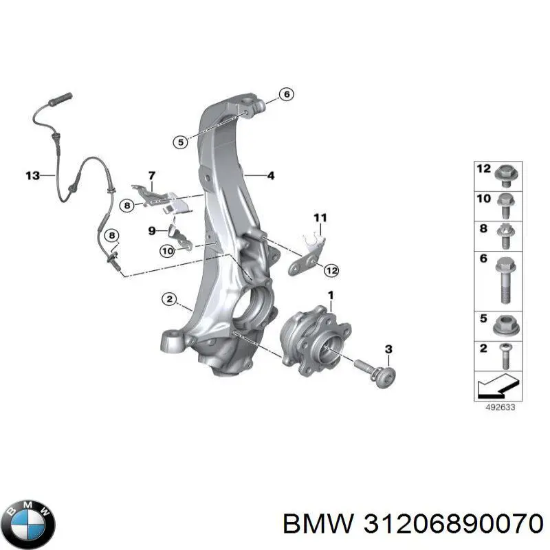 Piasta przednia do BMW X6 (G06, F96)