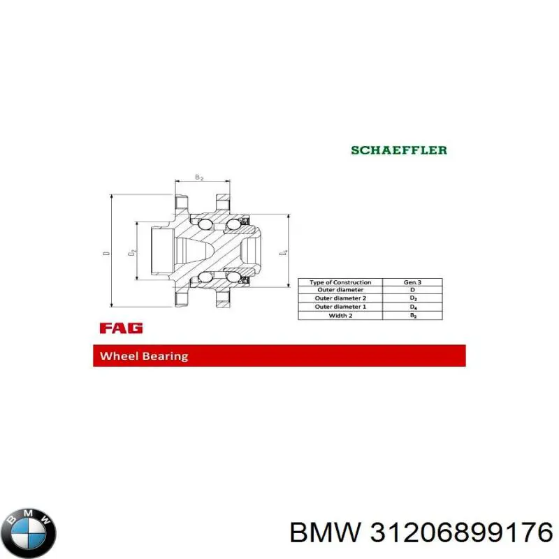 Piasta tylna BMW 31206899176 cena, od 146,42 USD