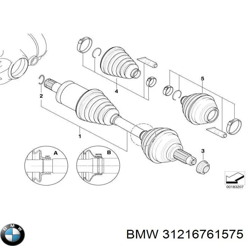 31216761575 BMW Czop (zwrotnica) przedni lewy