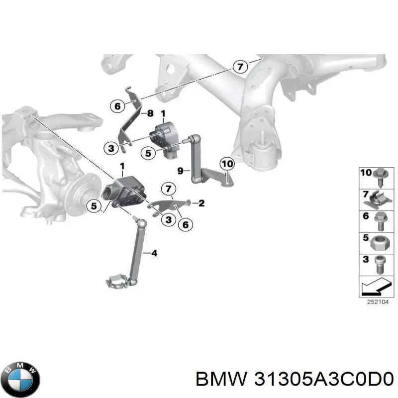 Poduszka amortyzatora przedniego BMW 31305A3C0D0 cena, od 54,49 USD