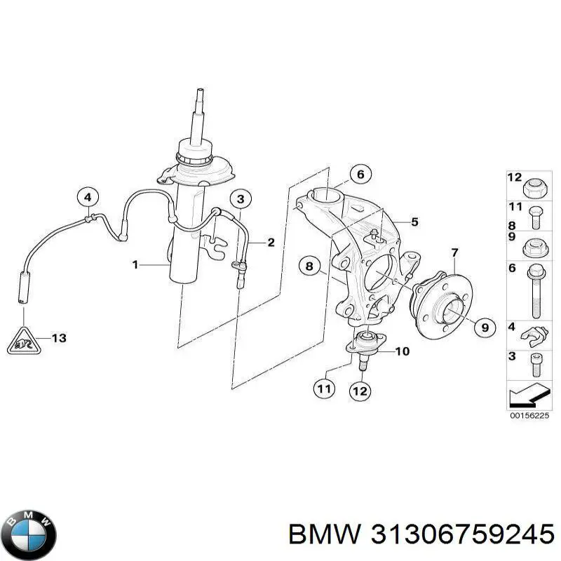 Do koszyka 31306759245 BMW Amortyzator przedni lewy
