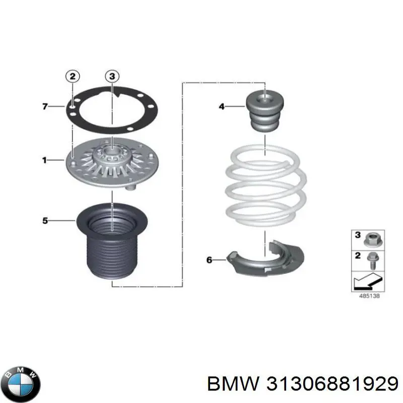 Poduszka amortyzatora przedniego BMW 31306881929 cena, od 59,22 USD