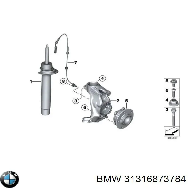 Amortyzator tylny BMW 31316873784 cena, od 14,48 USD