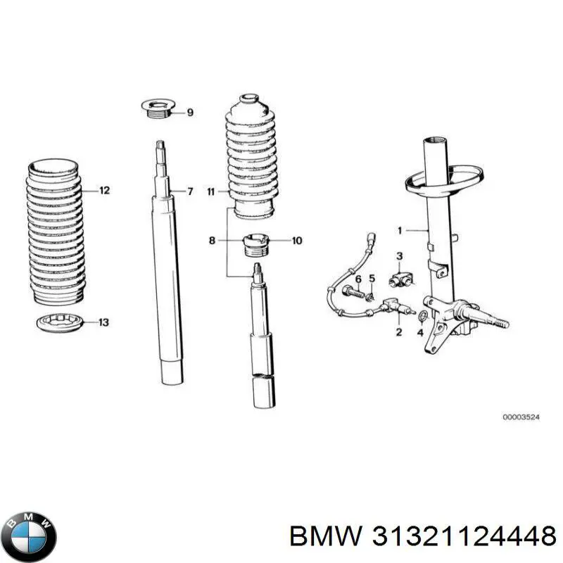 31321124448 BMW Amortyzator przedni