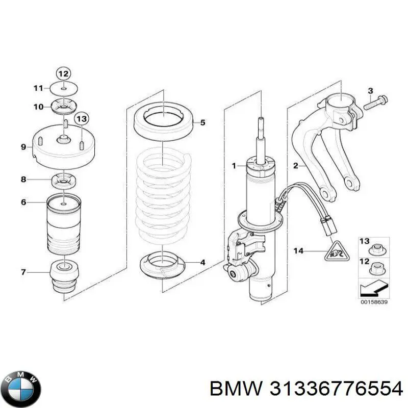Osłona amortyzatora przedniego BMW 31336776554 cena, od 14,86 USD