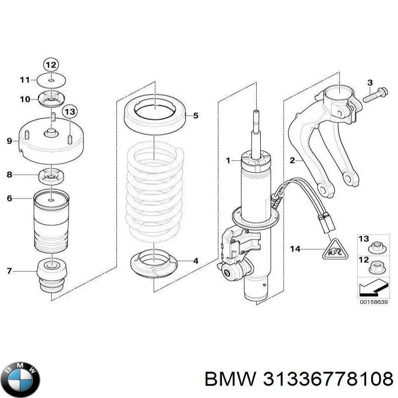 31336778108 BMW Poduszka amortyzatora tylnego