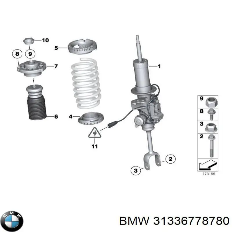 Odbój amortyzatora przedniego + osłona BMW 31336778780 cena, od 12,64 USD