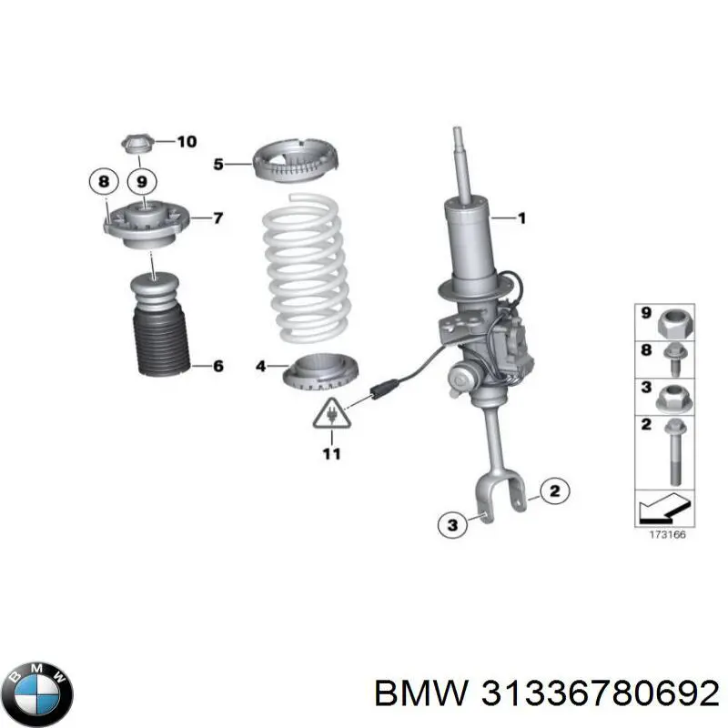 Osłona amortyzatora przedniego BMW 31336780692 cena, od 41,57 USD