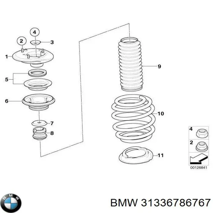 31336786767 BMW sprężyna przednia