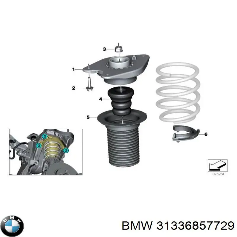 Odbój amortyzatora przedniego BMW 31336857729 cena, od 15,79 USD