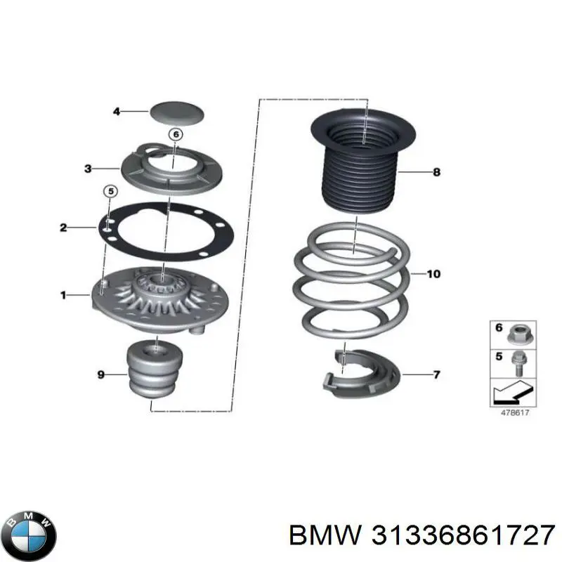 Odbój amortyzatora przedniego do BMW 3 (G20)