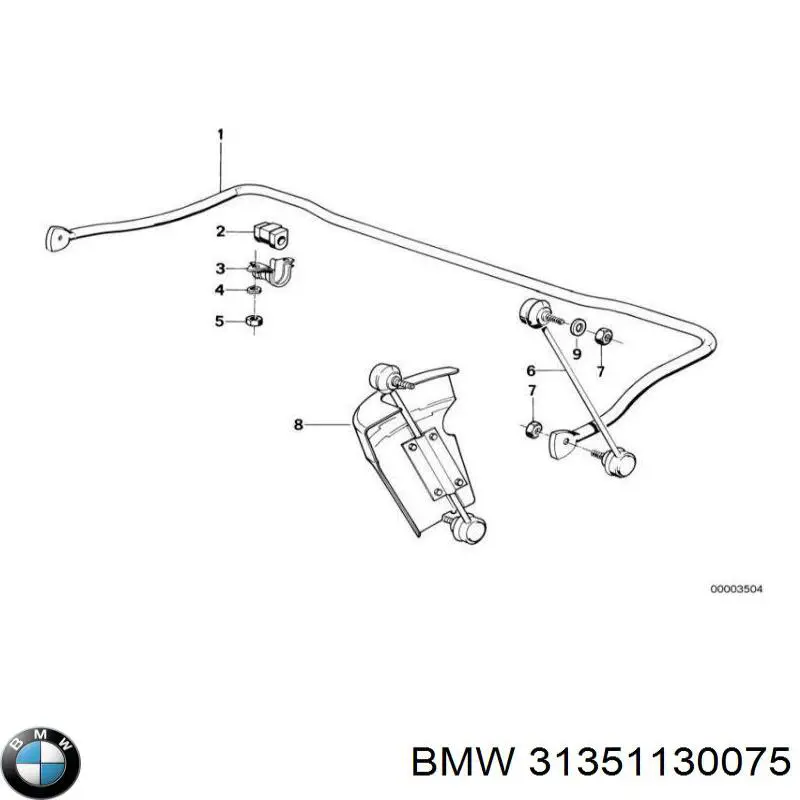 Do koszyka 31351130075 BMW Łącznik stabilizatora przedniego