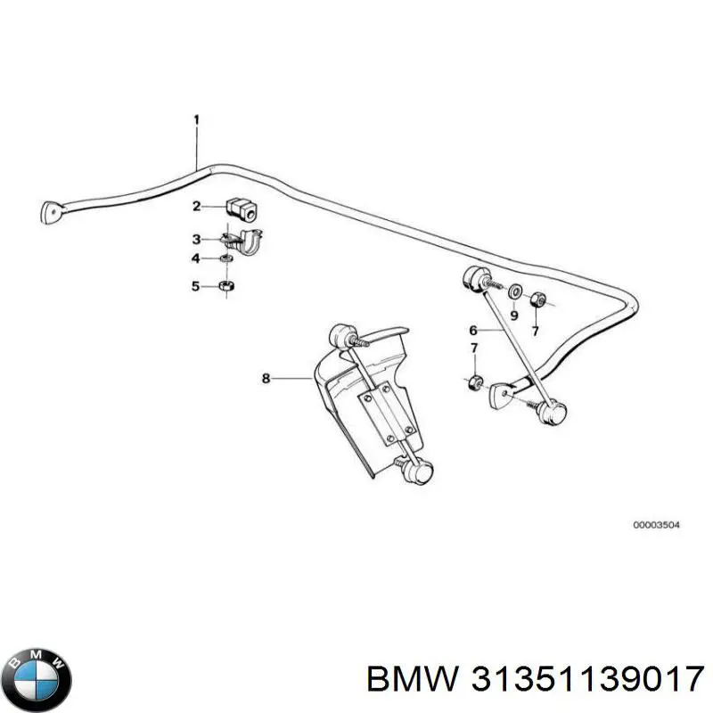 Stabilizator przedni BMW 5 sedana (E34) (1987 - 1995) cena, od 131,21 USD