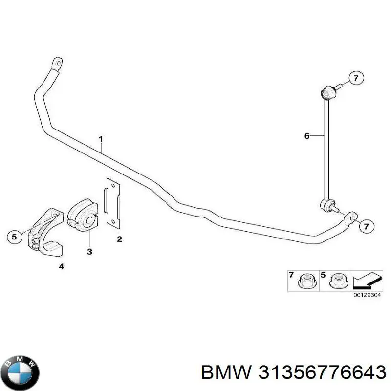 Stabilizator przedni do BMW 7  E65, E66, E67