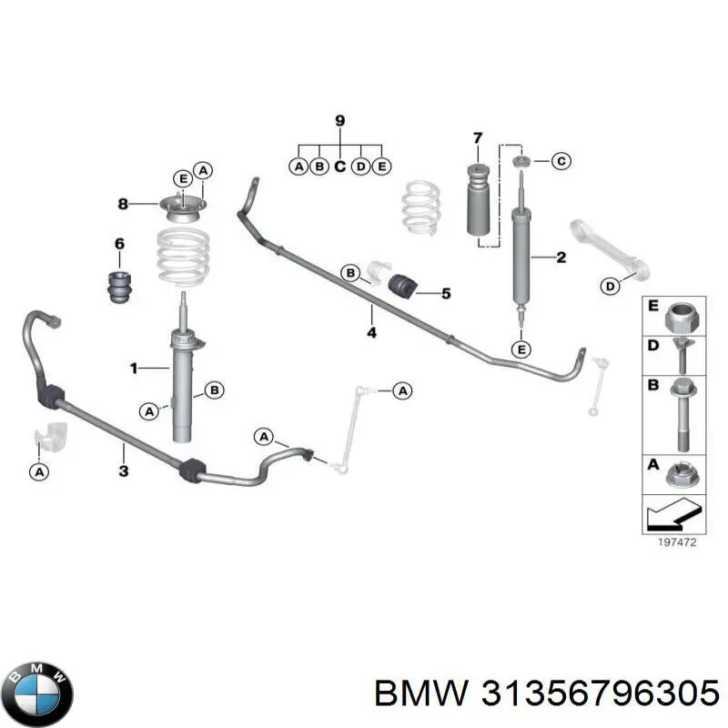 Stabilizator przedni BMW 1 hatchback (E81) (2006 - 2012) cena, od 130,43 USD