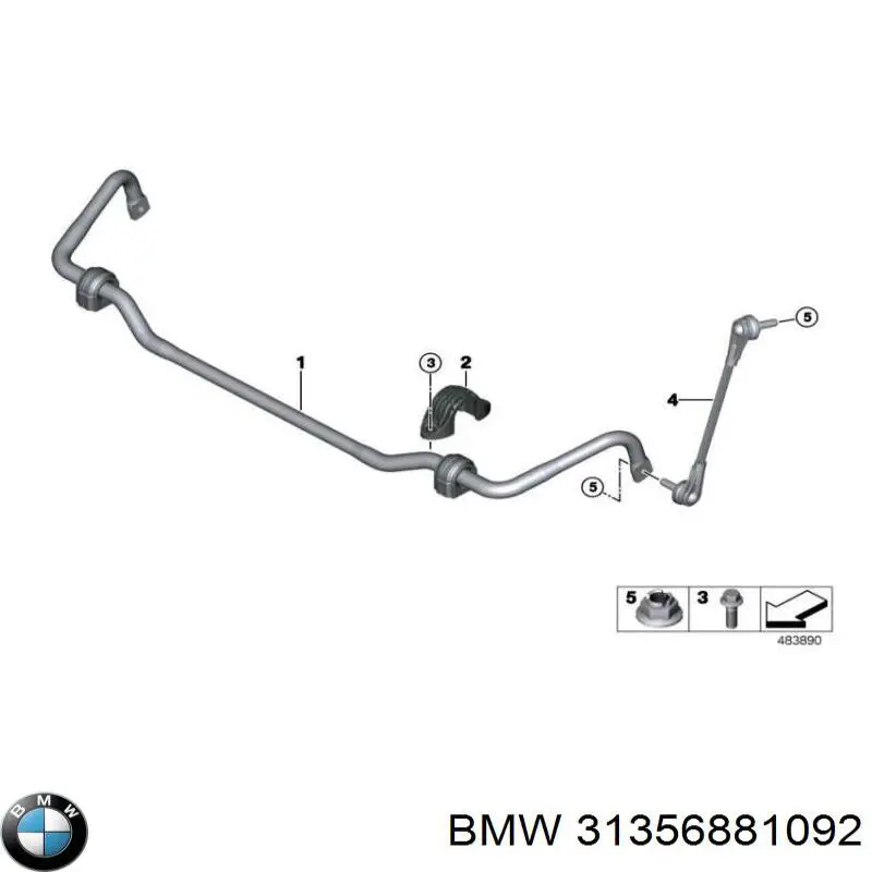 Łącznik stabilizatora przedniego prawy do BMW X4 (G02, F98)