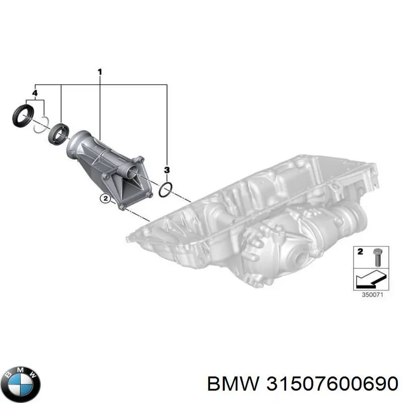 Łożysko podwieszane półosi przedniej do BMW X6 (E71)