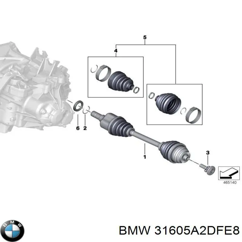 Półoś napędowa przednia prawa BMW 31608661686 cena, od 402,33 USD