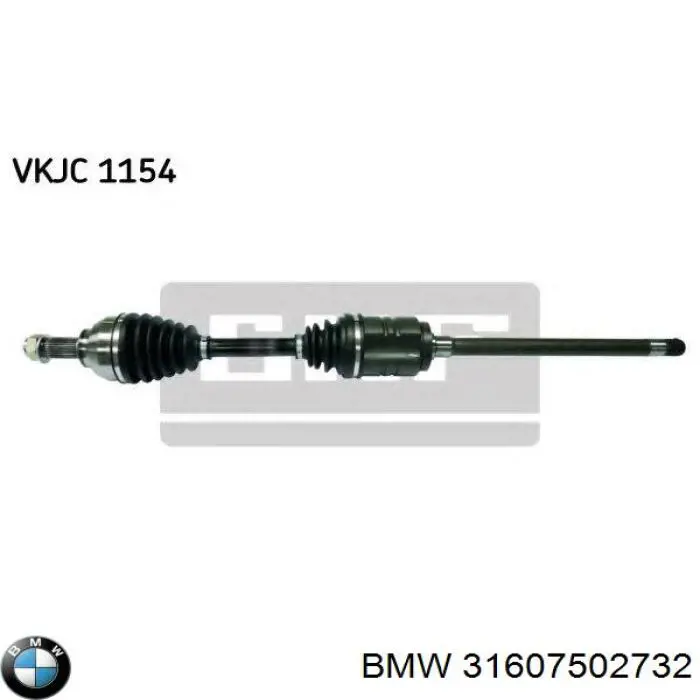 Do koszyka 31607502732 BMW Półoś napędowa przednia prawa
