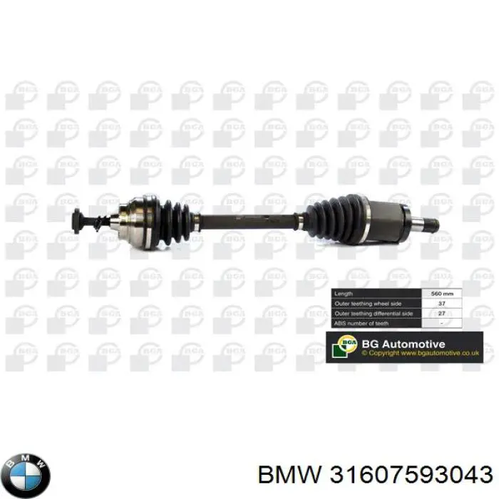 Półoś napędowa przednia lewa BMW 31607593043 cena, od 119,41 USD