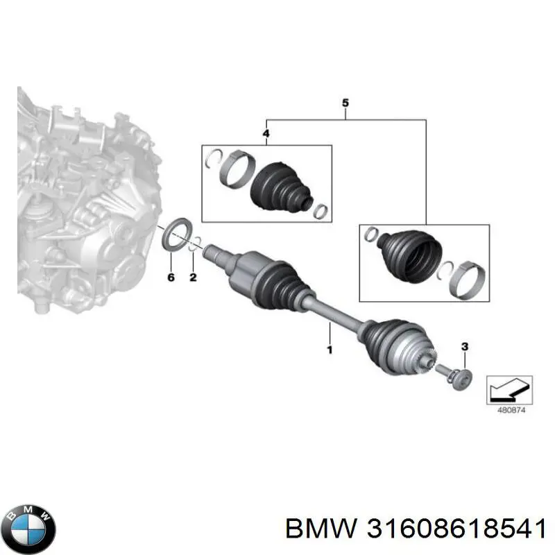 Do koszyka 31608618541 BMW Osłona przegubu homokinetycznego półosi przedniej wewnętrzna