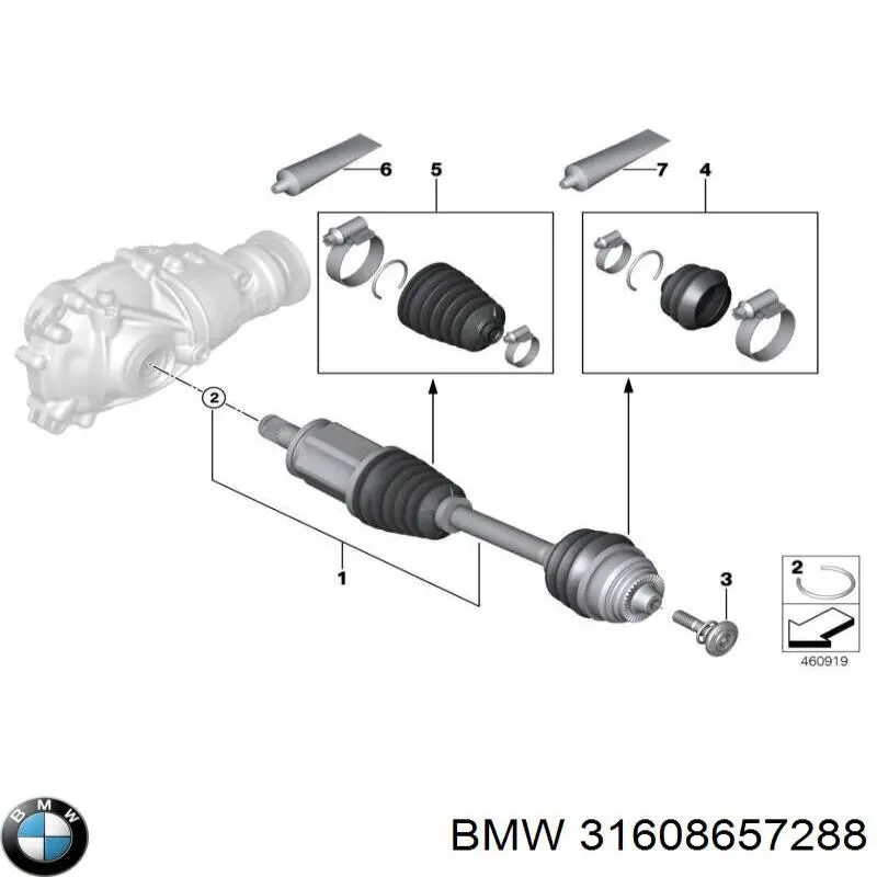 31608657288 BMW Osłona przegubu homokinetycznego półosi przedniej wewnętrzna